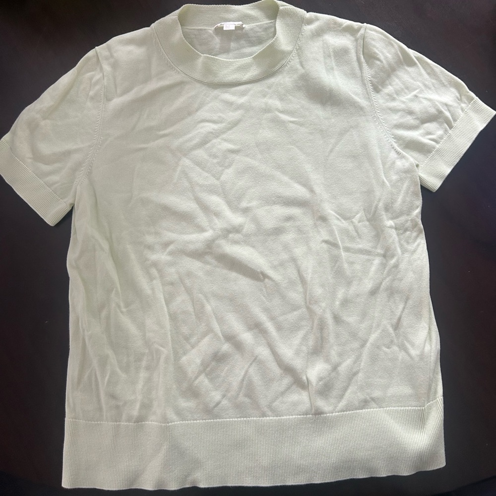 COS Light Green Short Sleeve Top